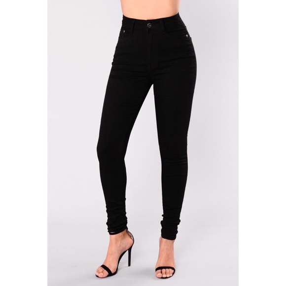 Denim - Black high waist skinny jeans